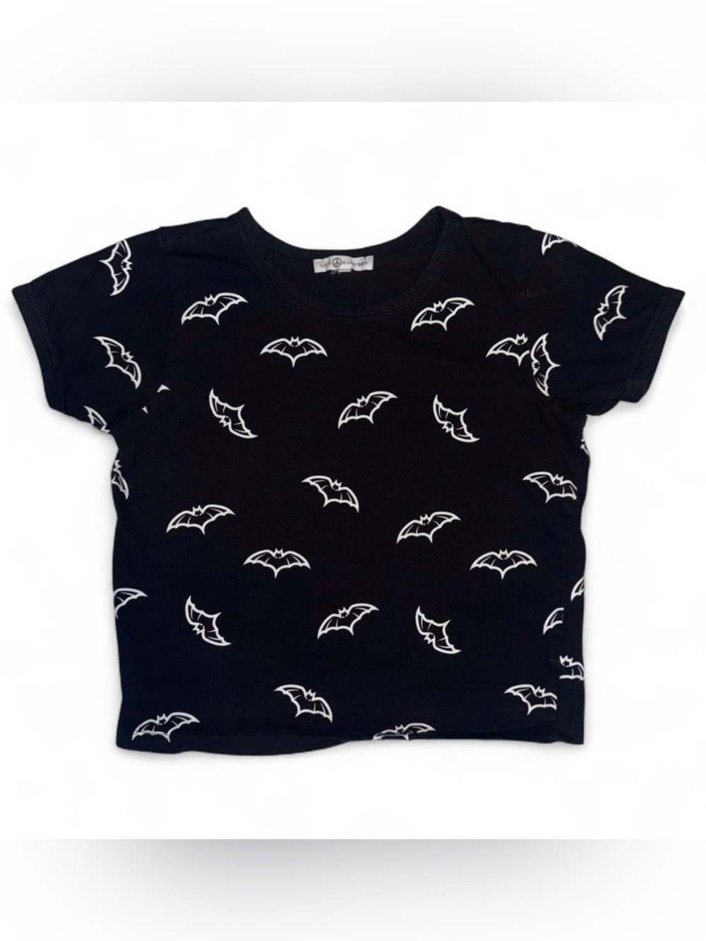 Women’s Glow-in-the-Dark Bat Crop Top – Size XS